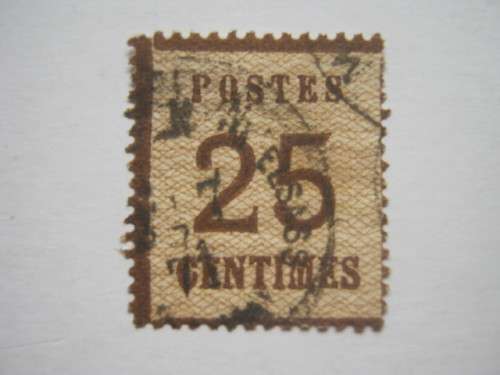 ALSACE and LORRAINE - 1870 Defin Issue - 25c Brown - Single - Used