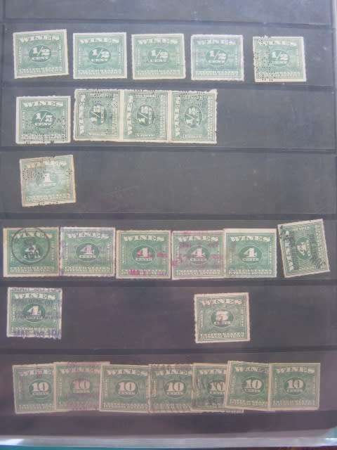 USA - Internal Revenue Wine Labels - Excellent Collection