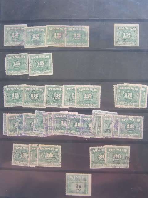 USA - Internal Revenue Wine Labels - Excellent Collection