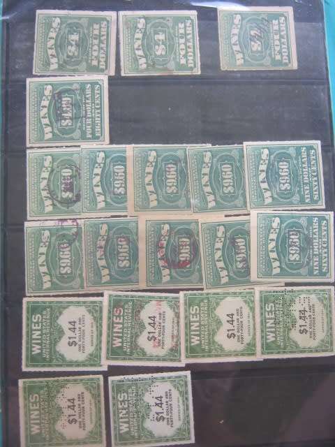 USA - Internal Revenue Wine Labels - Excellent Collection