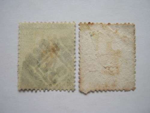 **R1 START** COGH - 1892 2and1/2d GREEN - 2 x SINGLES - USED