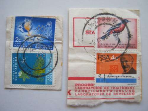 EARLY RSA - SELECTION OF PERFINED SINGLES ON PAPER