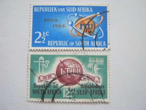 RSA - 1965 Centenary of I.T.U. - Full Set of Singles - Postally Used