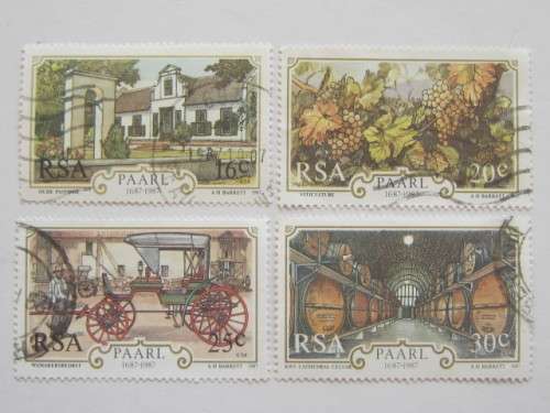 RSA - 1987 300th Anniv of Paarl - Full Set of Singles - Postally Used