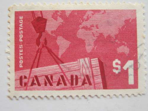 **R1 START** CANADA - 1963 EXPORT TRADE - $1 RED - SINGLE - USED