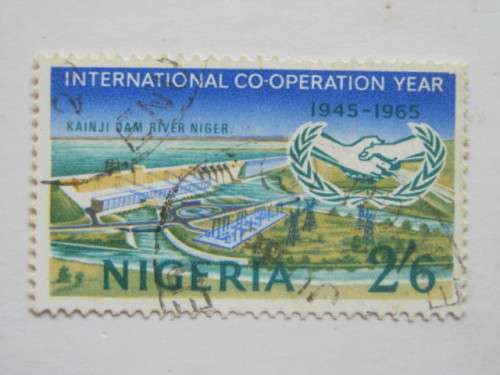 **R1 START** NIGERIA - 1965 INTERNATIONAL CO-OPERATION YEAR - 2s6d (TOP VALUE) - SINGLE - USED