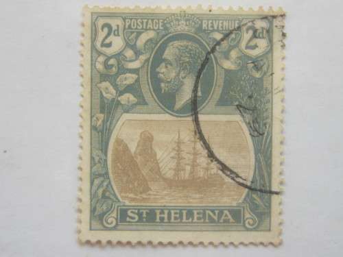 St. Helena - 1922 Defin issue "KGV" - 2d Grey/Brown - Single with variety - Used