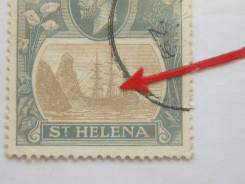 St. Helena - 1922 Defin issue "KGV" - 2d Grey/Brown - Single with variety - Used