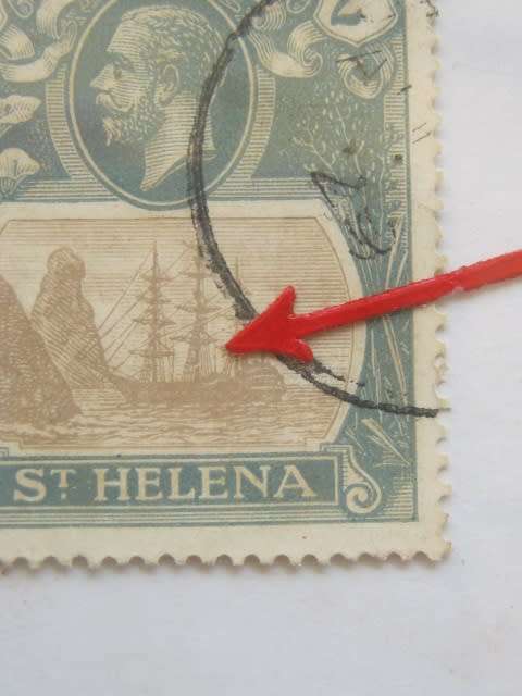 St. Helena - 1922 Defin issue "KGV" - 2d Grey/Brown - Single with variety - Used