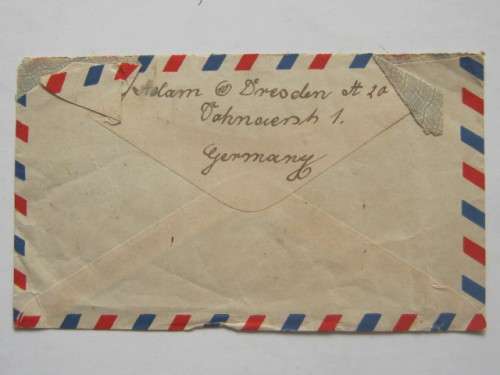 POSTAL HISTORY - GERMANY - 1951 COVER FROM GERMANY TO SA WITH DDR and DEUTSCHE POST STAMPS