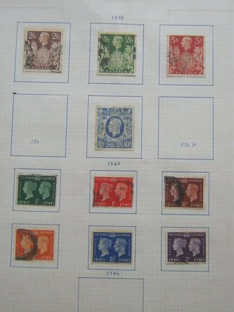 GREAT BRITAIN - GOOD COLLECTION OF KEVIII, KGVI AND EARLY QEII - HINGED TO 7 PAGES