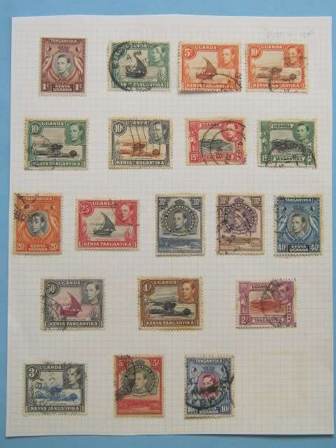 KENYA, UGANDA, TANGANYIKA - 1938 Defin Issue "KGVI" - Short Set to 10/-