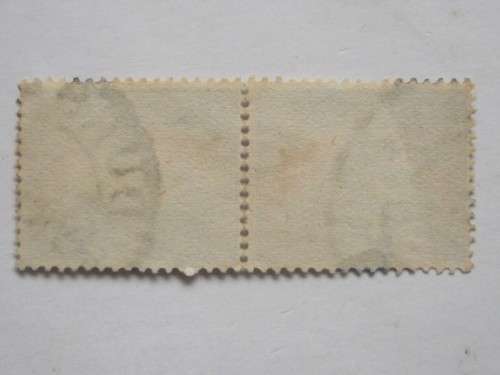 **R1 START** UNION - 1941 1&1/2d GREEN and BUFF (REDUCED SIZE) - PAIR - USED