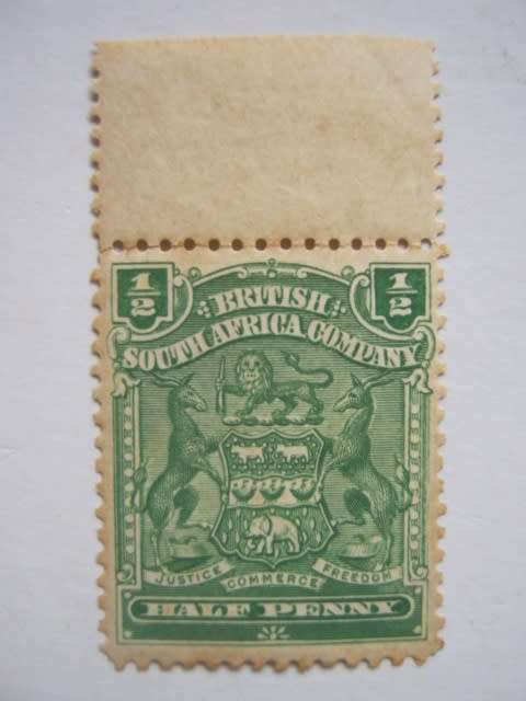 BSAC - 1898-1908 DEFIN ISSUE - 1/2d DULL BLUISH-GREEN - UNUSED