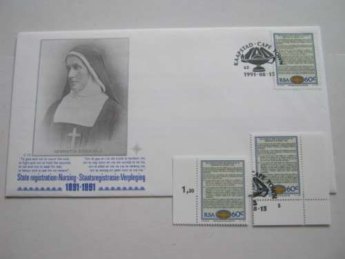 **R1 START** RSA - 1991 NURSES and MIDWIVES - FDC # 5.15 plus TWO SINGLES (MNH/CTO)