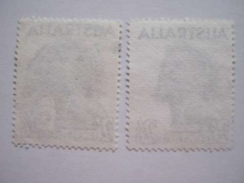 Australia - 1952 Aborigine - 2s6d Deep Brown and Sepia - Both Singles - Used