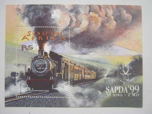 RSA - 1999 SAPDA '99 - Steam Train - Miniature Sheet