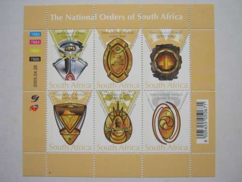 RSA - 2005 NATIONAL ORDERS OF SOUTH AFRICA - MINIATURE SHEET - MNH