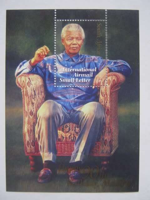 RSA - 2008 HAPPY 90th BIRTHDAY, MADIBA (SMALL AIRMAIL LETTER)- MINIATURE SHEET - MNH
