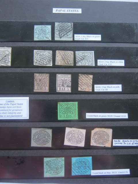 PAPAL STATES - SUPERB COLLECTION OF SINGLES IN USED AND UNUSED - CONDITION VARIES