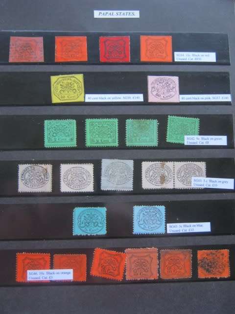 PAPAL STATES - SUPERB COLLECTION OF SINGLES IN USED AND UNUSED - CONDITION VARIES