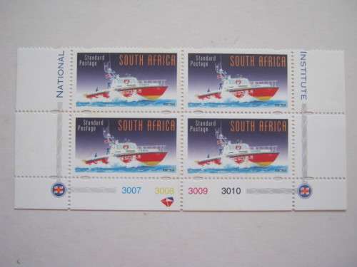 RSA - 1998 NATIONAL SEA RESCUE INSTITUTE - CONTROL BLOCK OF 4 - MNH