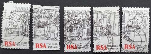 RSA - 1997 FREEDOM DAY - FULL SET OF SINGLES - POSTALLY USED