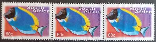 RSA - 2000 7th Defin Issue - 60c - Horizontal Strip of 3 - Postally Used