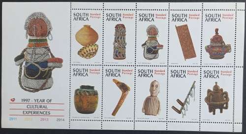 RSA - 1997 Year of Cultural Experiences - Sheetlet of 10 - MNH
