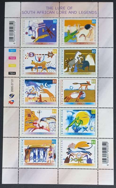 RSA - 2005 South African Folklore and Legends - Full Sheetlet 10 - MNH