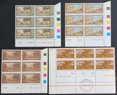 RSA - 1976 ERICH MAYER (ARTIST) - FULL SET OF CONTROL BLOCKS OF 6 - UNUSED