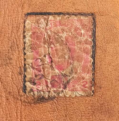 UNUSUAL - LEATHER POSTCARD - CANADA TO ENGLAND - POSTED WITH KEVII STAMP