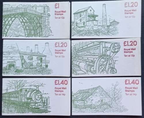 GB QEII - 1979-81 "Industrial Archaeology" Booklets - Full Set of 6 Booklets