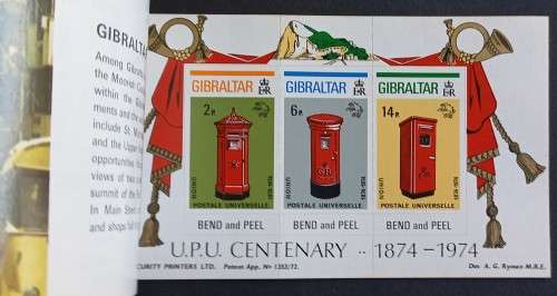 Gibraltar - 1974 Defin Issue "UPU Centenary" - "Gibraltar 74" Booklet - Complete