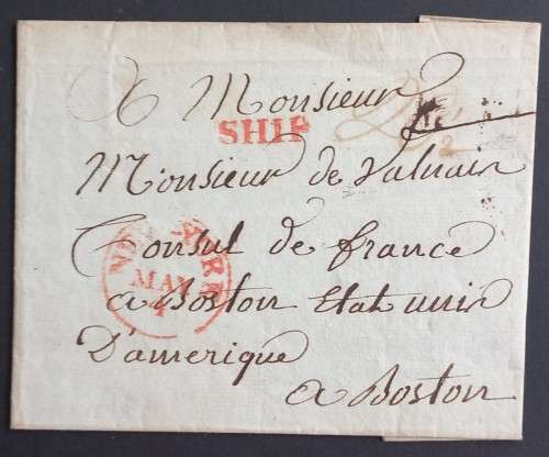 Postal History - Cover Posted Aboard Ship - thought to be about 1849