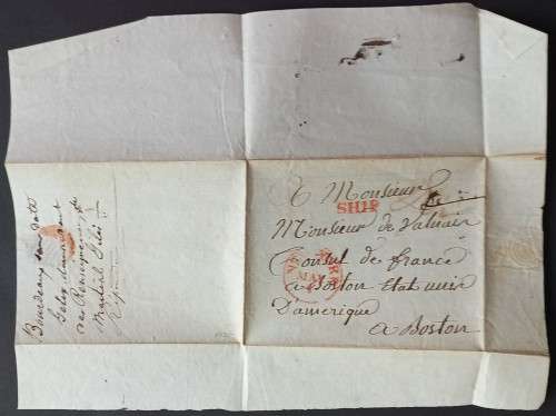Postal History - Cover Posted Aboard Ship - thought to be about 1849