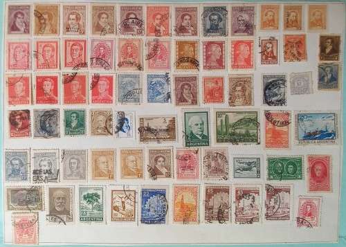 ARGENTINA - NICE SELECTION OF SINGLES ON 9 PAGES - HINGED TO PAPER