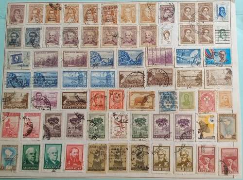 ARGENTINA - NICE SELECTION OF SINGLES ON 9 PAGES - HINGED TO PAPER
