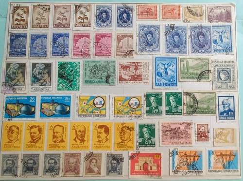 ARGENTINA - NICE SELECTION OF SINGLES ON 9 PAGES - HINGED TO PAPER