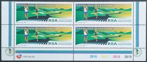 RSA - 1996 COMRADES MARATHON - CONTROL BLOCK OF 4 - MNH