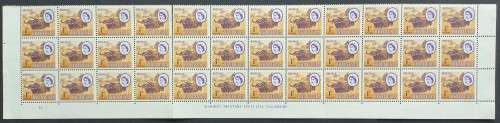 RHODESIA - 1966-70 DEFIN ISSUE (MARDON) - 1d BUFFALO (2nd PRINT) - CONTROL/IMPRINT BLOCK OF 36 - MNH