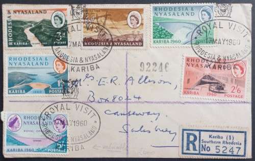 RHODESIA and NYASALAND - 1960 OPENING OF KARIBA HYDRO-ELECTRIC SCHEME - PRIVATE COVER