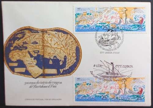 **R1 START** PORTUGAL - 1987 500th ANNIV OF DISCOVERY OF CAPE - SIGNED COVER