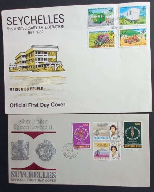 **R1 START** SEYCHELLES - SELECTION OF FDC`s TO CLEAR