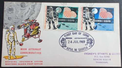 **R1 START** SAMOA - 1969 MOON ASTRONAUTS - COMM COVER