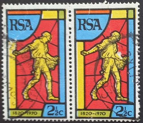 **R1 START** RSA - 1970 BIBLE SOCIETY 2,5c - PAIR - POSTALLY USED