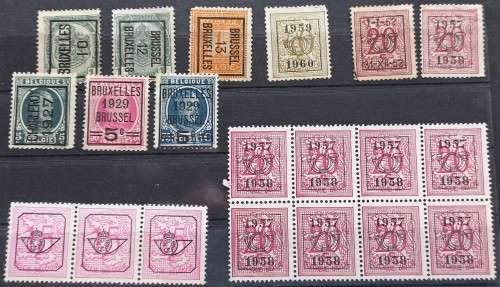 BELGIUM - GOOD SELECTION OF PRE-CANCELLED STAMPS