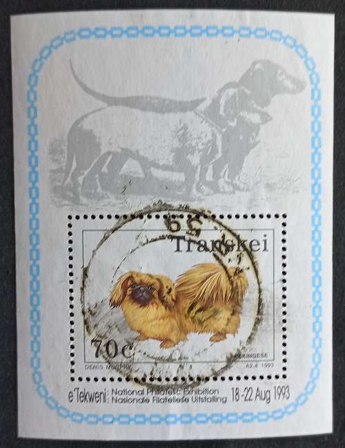 **R1 START** TRANSKEI - 1993 DOGS - MINIATURE SHEET - POSTALLY USED