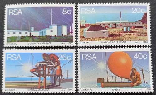 RSA - 1983 WEATHER STATIONS - FULL SET OF SINGLES - MNH