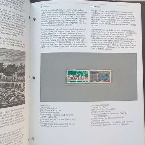 CANADA - 1980 SOUVENIR BOOKLET - iNCLUDES USED STAMPS BUT NOT COMPLETE
